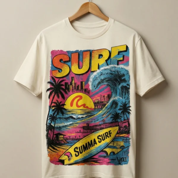 Surfing Vibe T-Shirt – Summa Surf US (Design no.3)