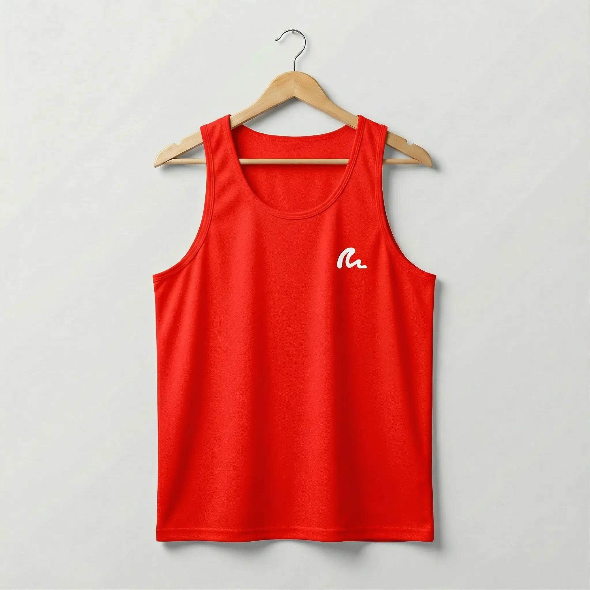 Red Tank with White Logo Summa Surf US Tank Top (Red) - Image 1